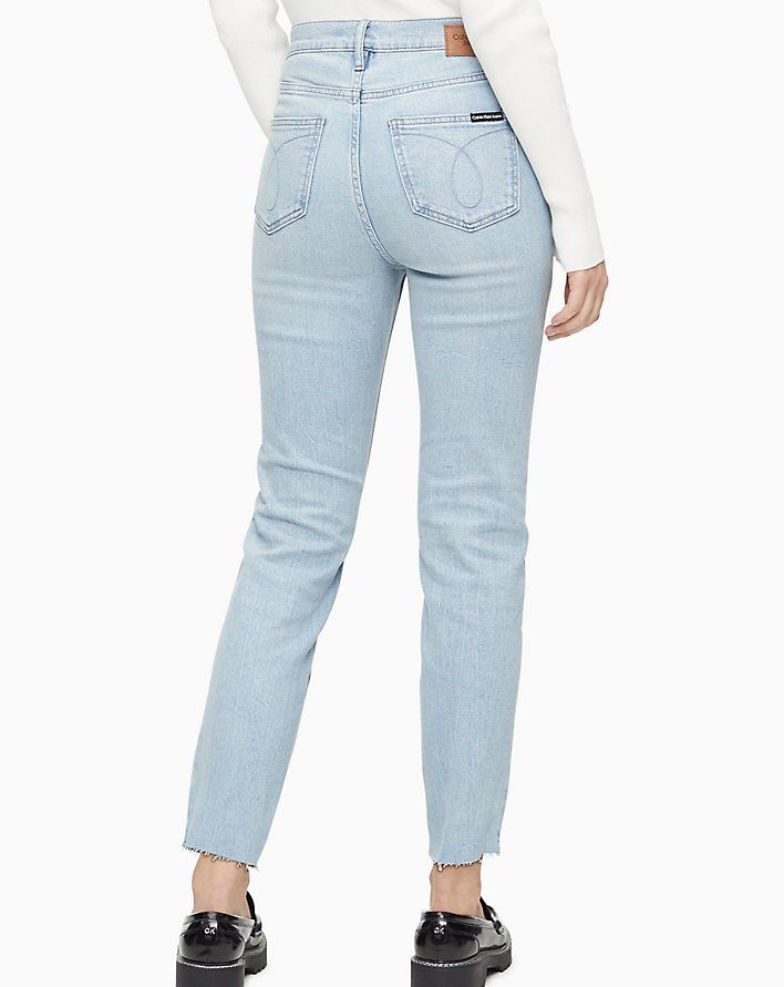 Slim Straight Super High Rise Light Blue Jeans | Calvin Klein | Calvin Klein (US)