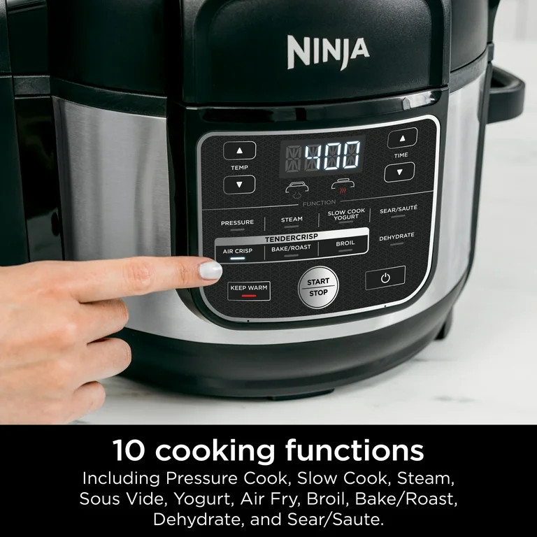 Ninja® Foodi® 10-in-1 6.5-Quart Pro Pressure Cooker Air Fryer Multicooker, Stainless, OS300 | Walmart (US)