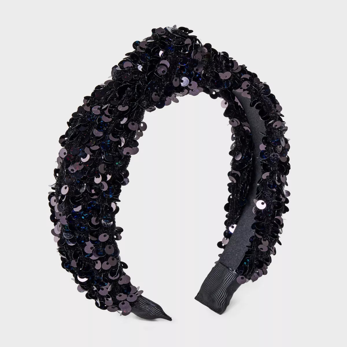 Girls' Sequin Top Knot Headband - Cat & Jack™ Black | Target