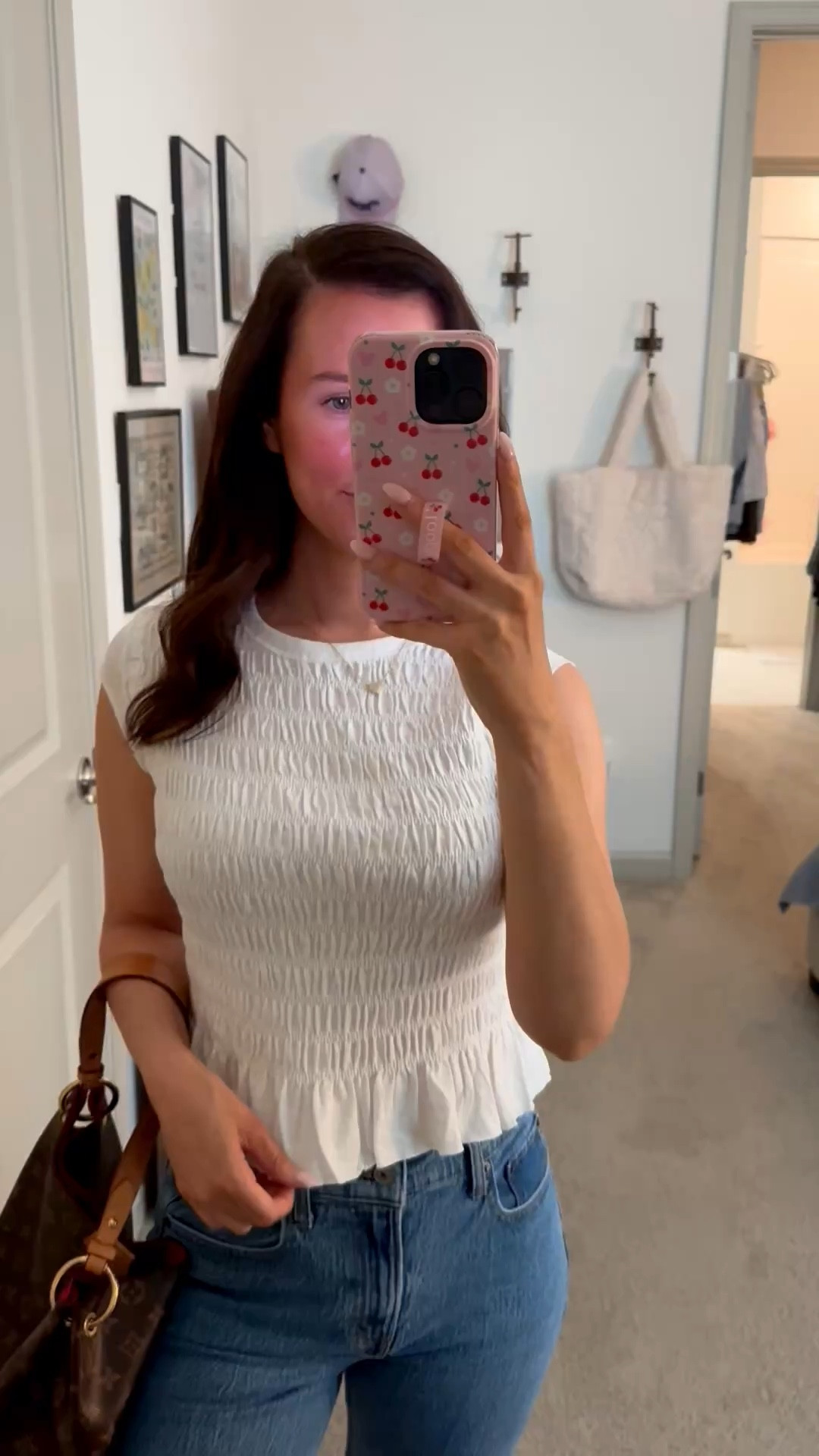 White top // summer // spring // under $100 // Louis Vuitton // spring outfit // ootd // outfit of the day // denim // Amazon // Abercrombie 

#LTKdayinmylife #LTKSaleAlert #LTKootd