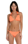 Sunshine 79 Wanderlust Solids D Ring Halter Triangle Top - Bright Coral (Final Sale) | La Blanca Swim