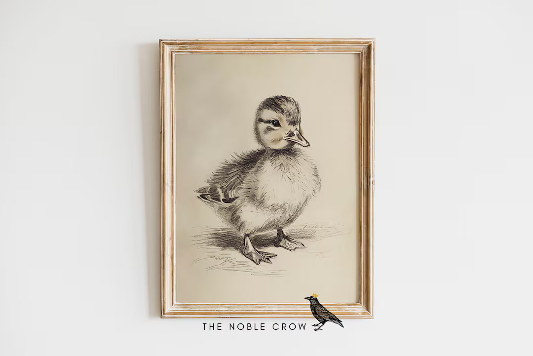 Woodland Baby Mallard Duck Animal Print, Nursery Decor, PRINTABLE Art, Nursery Wall Art, Forest A... | Etsy (US)