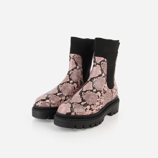 The Three-Season Boot Pink Snake | Poppy Barley