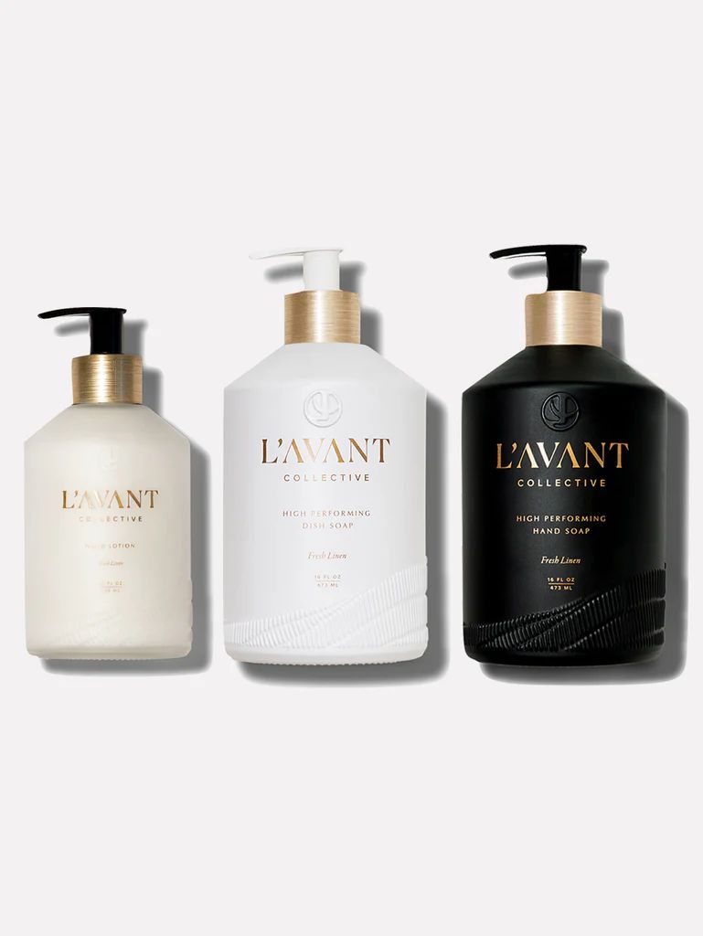 Hand Lotion, Hand Soap + Dish Soap Trio Bundle - Fresh Linen | L'AVANT Collective