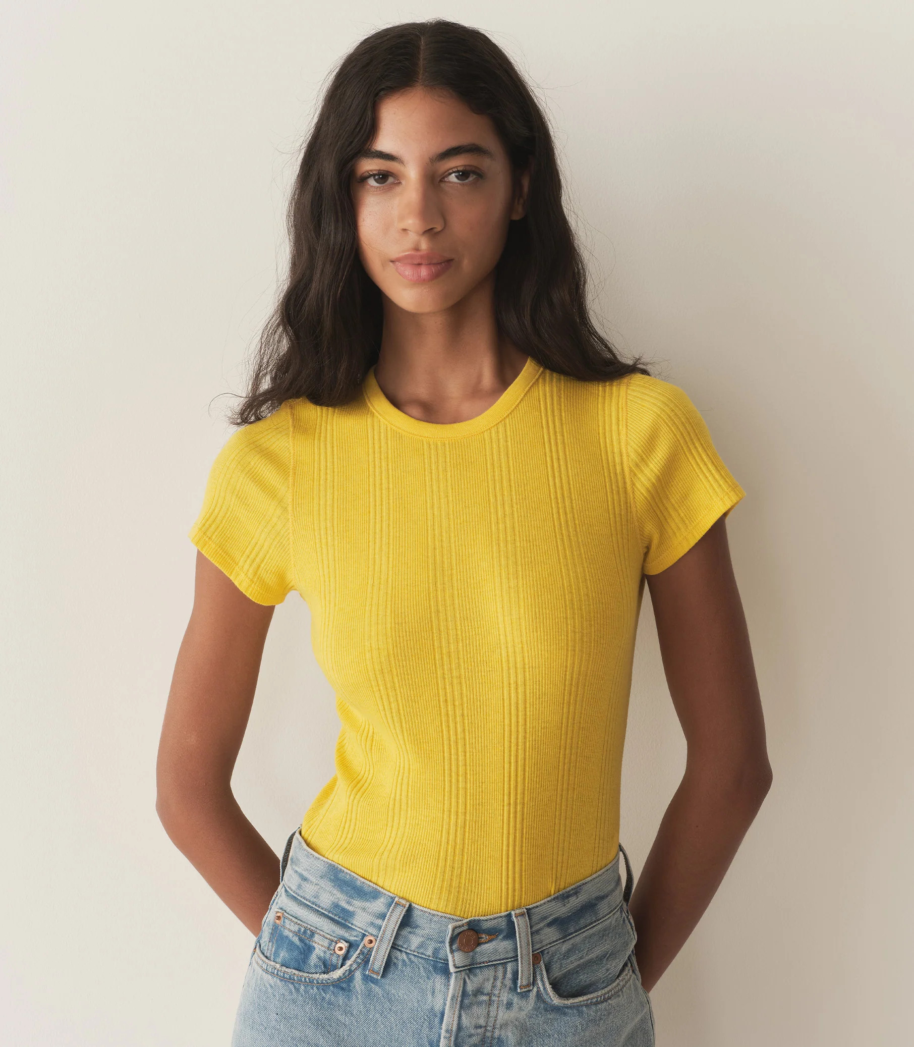 Vivi Cashmere Tee - Citrus | DÔEN | DOEN