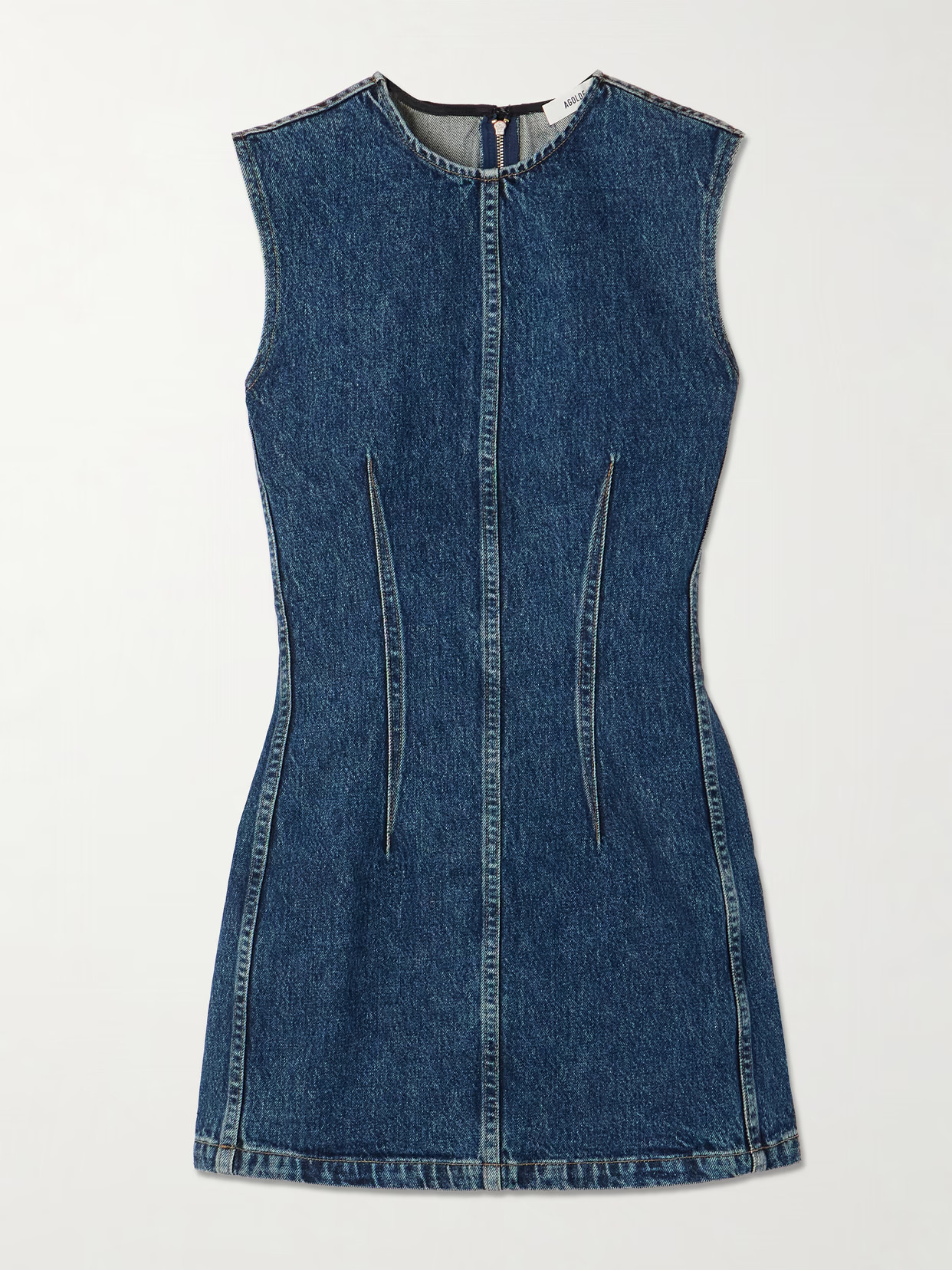 AGOLDE - Barton Denim Mini Dress - Blue | NET-A-PORTER (US)