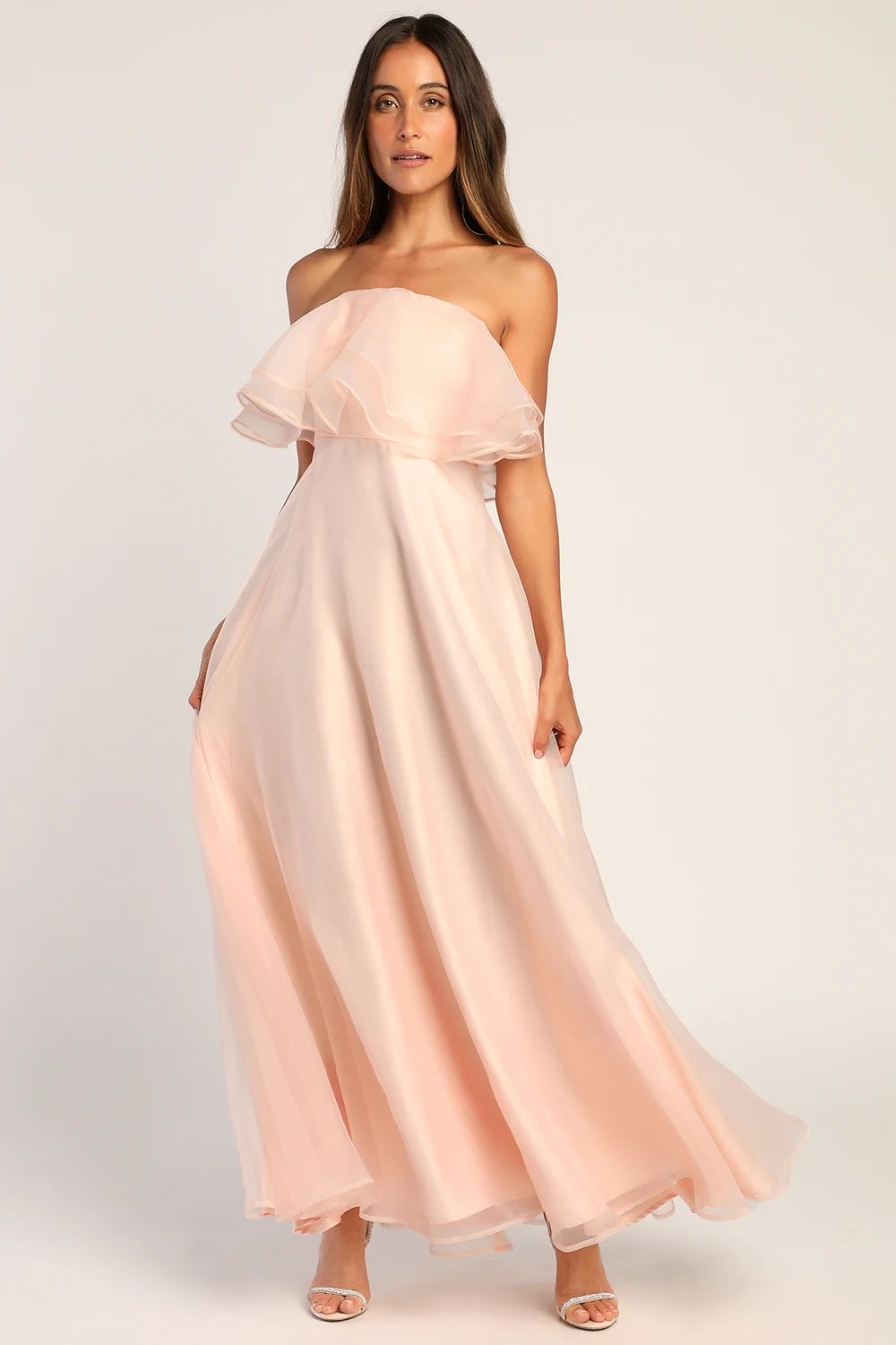 Sweet Passion Light Pink Organza Maxi Dress | Lulus (US)