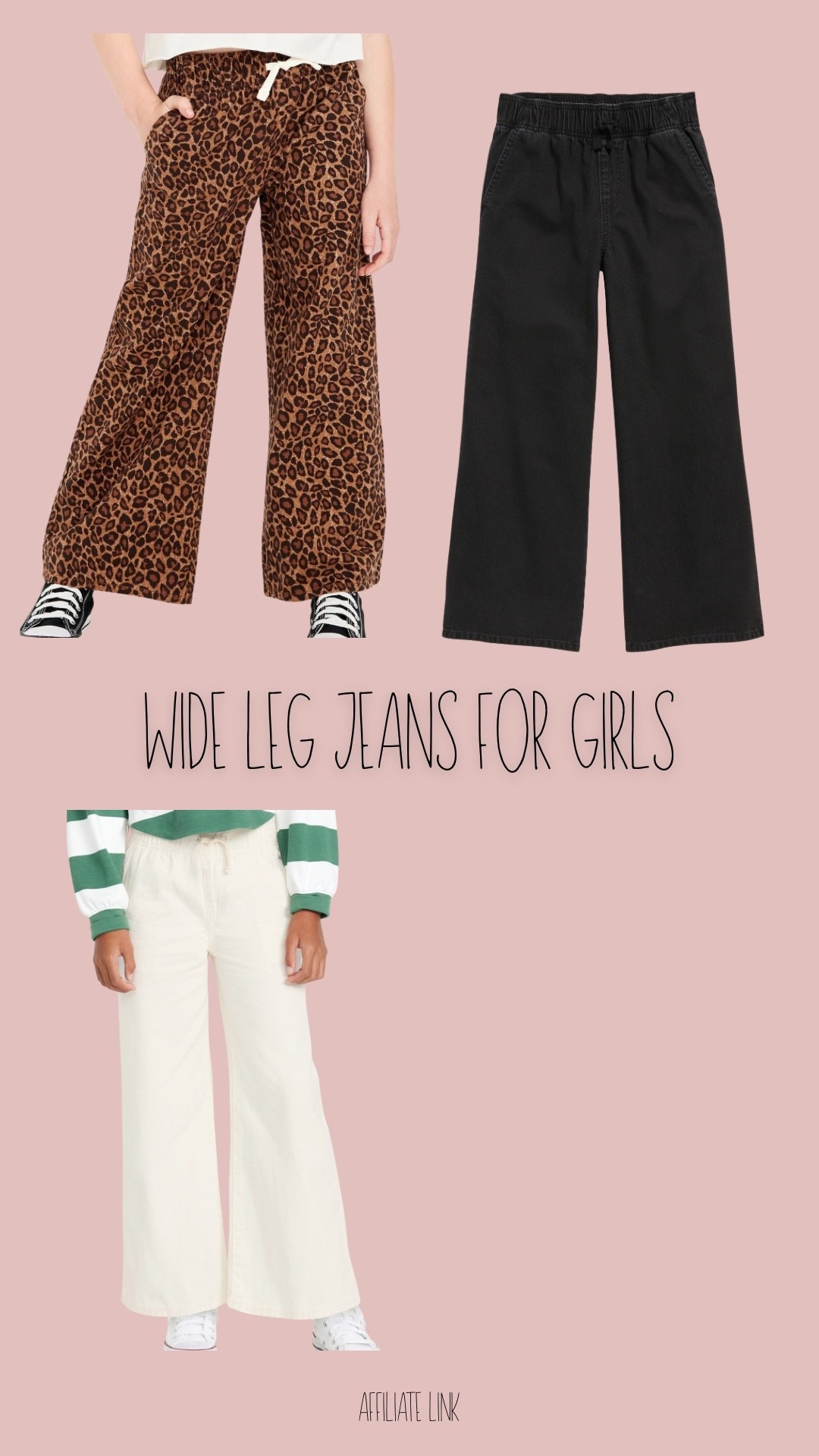 Wide leg jeans for girls! #oldnavy 