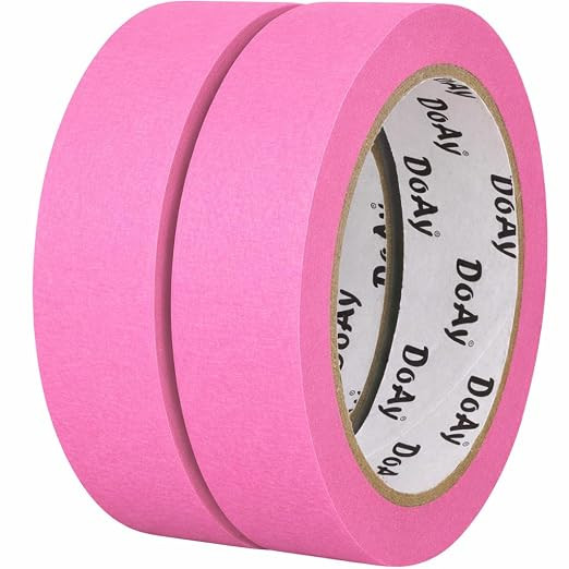 2 Pack Pink Painters Tape - Masking Tape 1 Inch Wide - Multi-Surface, Smart Adhesion, Indoor & Ou... | Amazon (US)