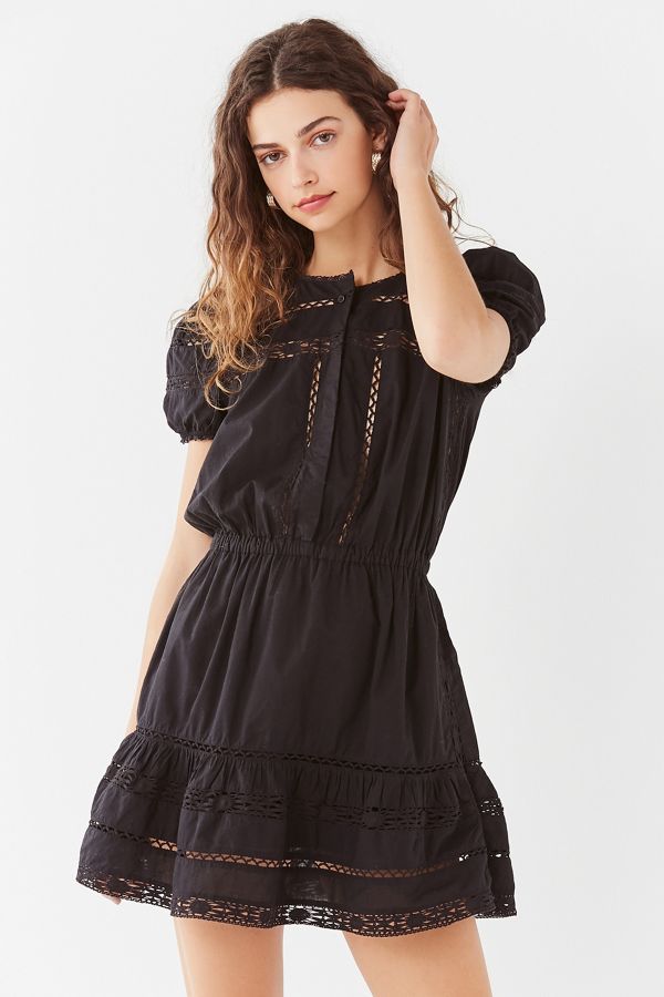 UO Luna Crochet Button-Down Dress | Urban Outfitters (US and RoW)
