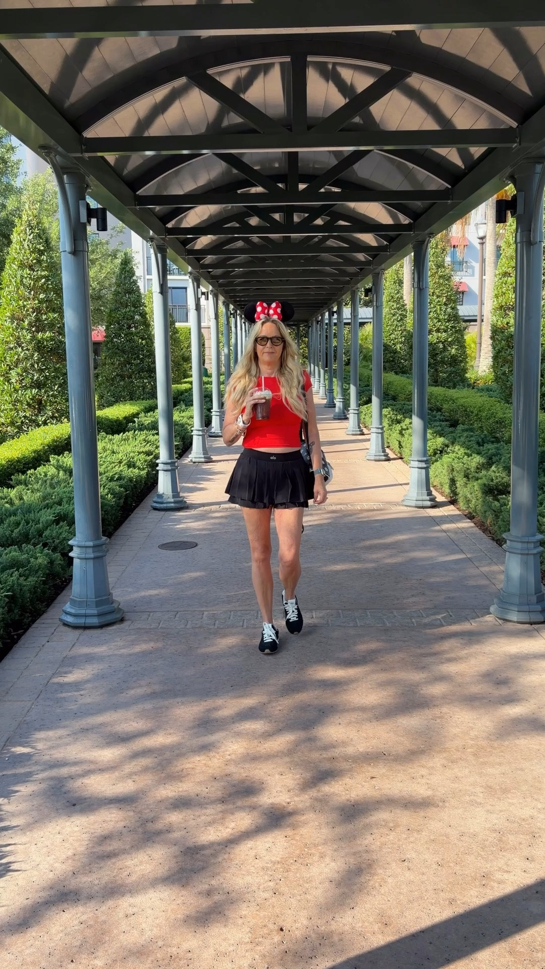 Magic Kingdom morning ❤️🏰

Started with the Riviera’s famous almond iced cold brew ☕ and somehow ended up at Cinderella Castle… as you do 😏✨

Wearing my Alo Alosoft Back For More tee in red (size small) with the Double or Nothing tennis skirt in black, black Alo Sunset sneakers, Minnie ears, and my Mickey icon Loungefly.

Cute, comfortable, and perfect for a full Disney day.

Everything linked in my LTK 🤍


#LTKStyle #DisneyStyle #MagicKingdom #AloYoga #ThemeParkOutfit #LTKFinds

#LTKootd #LTKdayinmylife #LTKTravel