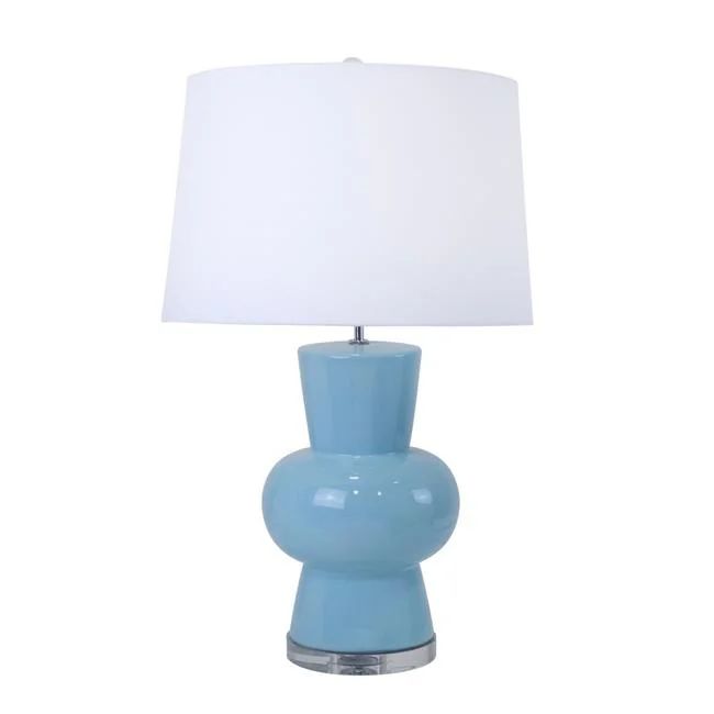 Sagebrook Home 50094-01 28 in. Ceramic Single Gourd Table Lamp, Light Blue | Walmart (US)