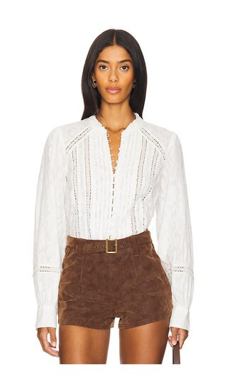 Free People Annabelle Blouse in White. - size M | Revolve Clothing (Global)