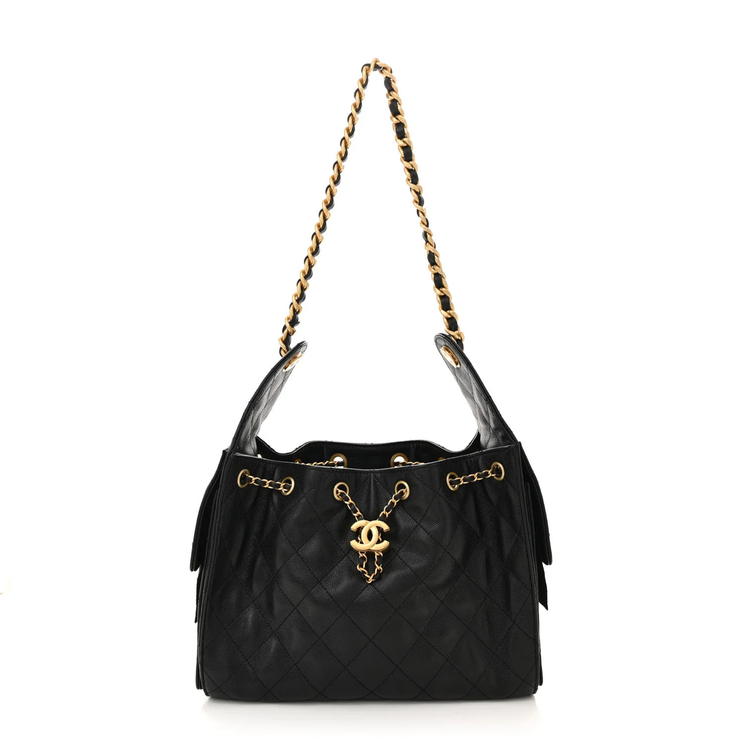 Chanel Caviar Quilted Small Chanel 25 Handbag Black | FASHIONPHILE (US)