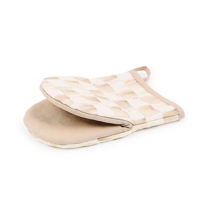 Mocha Check Mini Oven Mitt | MacKenzie-Childs