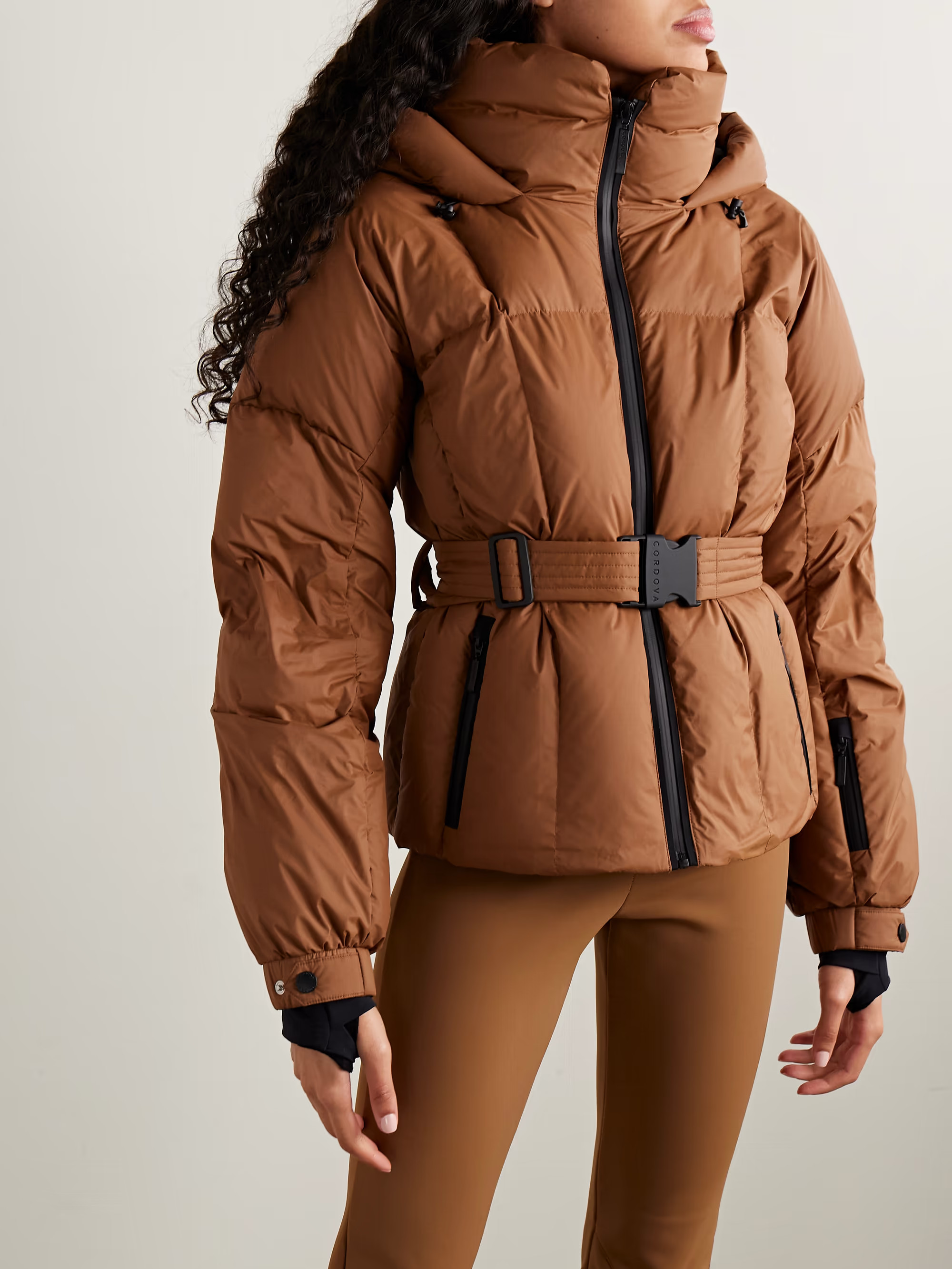 The Monterosa hooded belted quilted recycled down ski jacket | NET-A-PORTER (UK & EU)