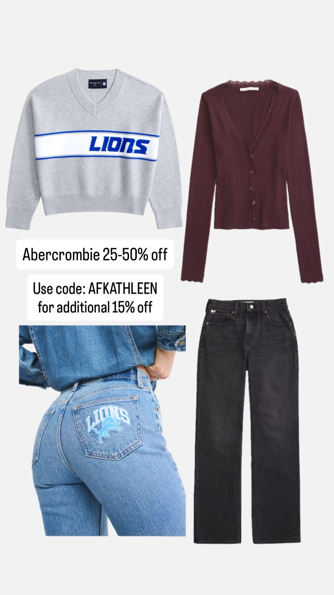 Abercrombie sale!
25-50% off
Use code: AFKATHLEEN for additional 15% off!
Happy shopping!


#LTKCyberWeek #LTKHoliday #LTKGiftGuide