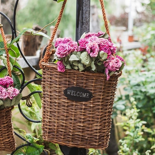 Vintage Seagrass Hanging Basket | Apollo Box