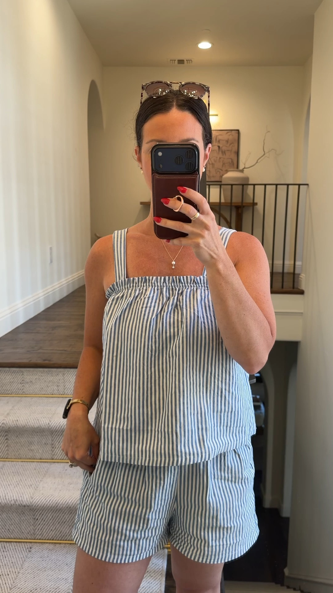 Summer two piece set from Amazon! Wear it for loungewear, PJ’s, or casual summer set. Wearing a small. Sandals are on sale today!

#LTKSaleAlert #LTKOver40 #LTKSeasonal