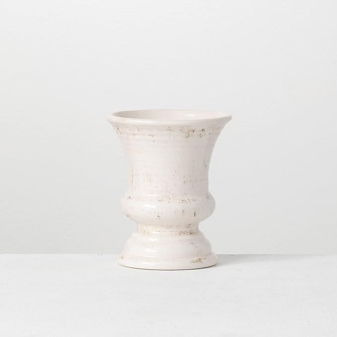 Sullivans Mini Ceramic Vase, Distressed, Crackled Off-White Rustic Home Decor, Best for Faux Flor... | Amazon (US)