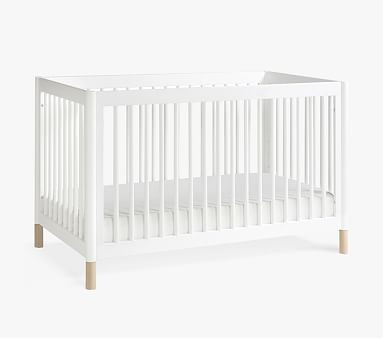 Babyletto Gelato 4-in-1 Convertible Crib, UPS, White/Washed Natural | Pottery Barn Kids