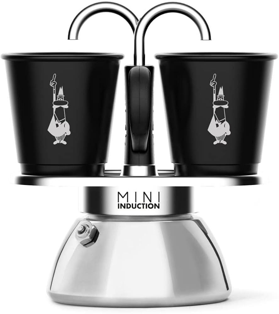 Bialetti Mini Express Induction Coffee Maker, Aluminium, Black, 2 Cups | Amazon (US)