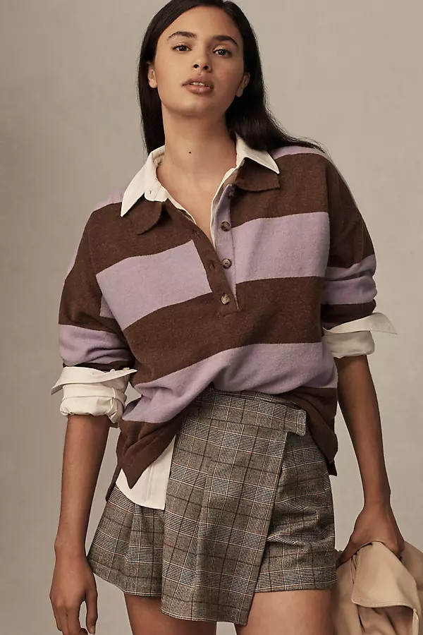 Maeve Rugby Polo Sweater | Anthropologie (US)