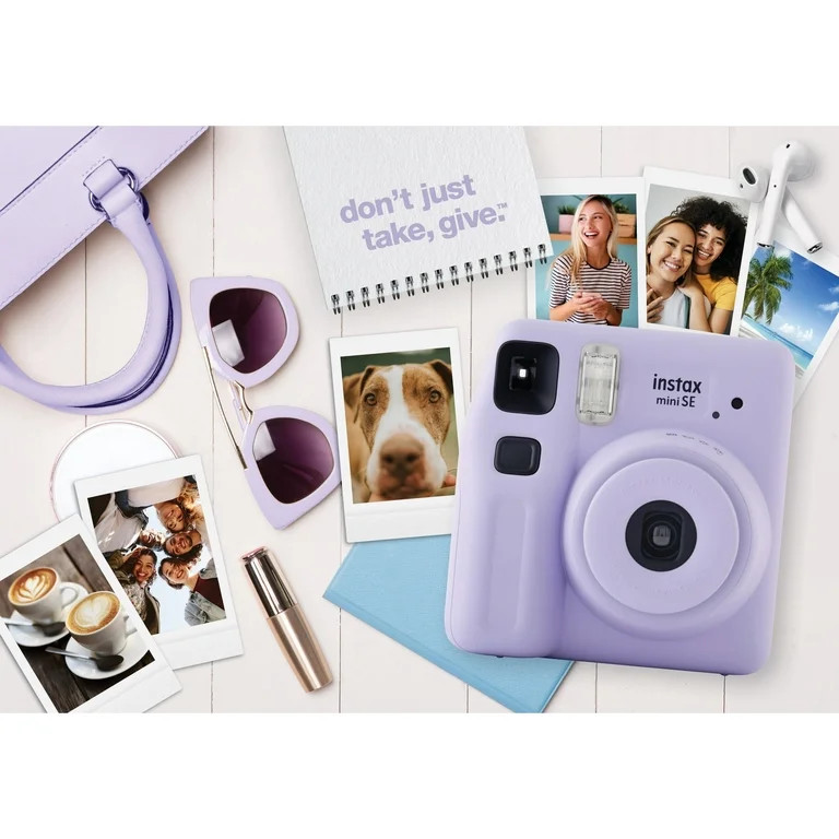 Fujifilm instax Mini SE Instant Camera Bundle with Case, 10 Pack Film, Album, and Frame Stickers,... | Walmart (US)