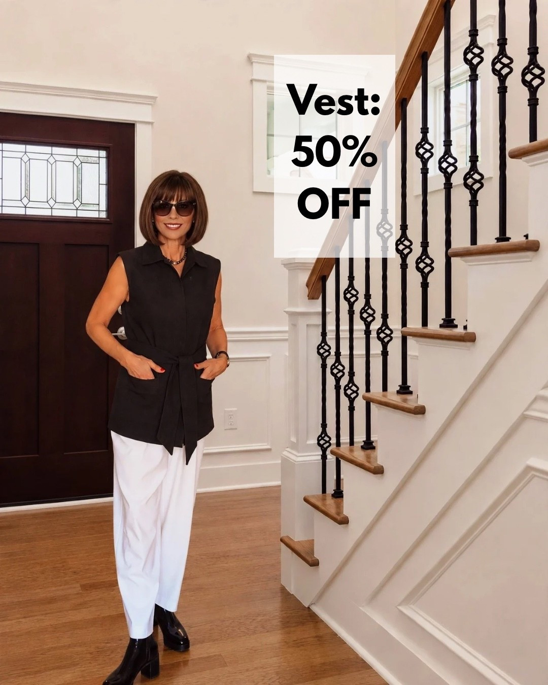 Funnel Neck Vest on SALE for 50% OFF ‼️ Comes with a detachable Belt !!! Go from the Office to Dinner out 🛍️ 
Office Outfit- WorkWear - Travel- Vacation

#LTKWorkwear #LTKSaleAlert #LTKootd

https://liketk.it/6kOvV