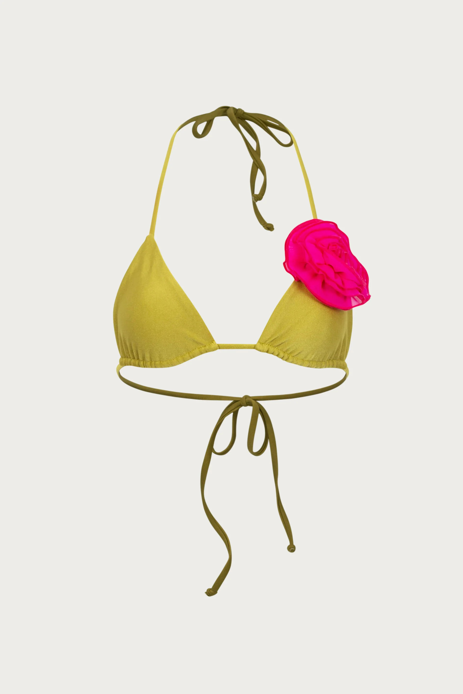 Rose Triangle Top (Green/Fuchsia) | SAME