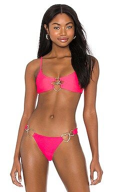 Beach Bunny Lexi Love Bralette Bikini Top in Popstar from Revolve.com | Revolve Clothing (Global)