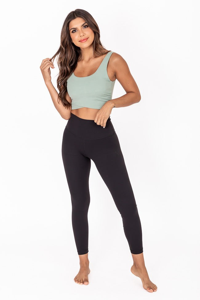 Chasing Reality Black High Waist Legging | Pink Lily