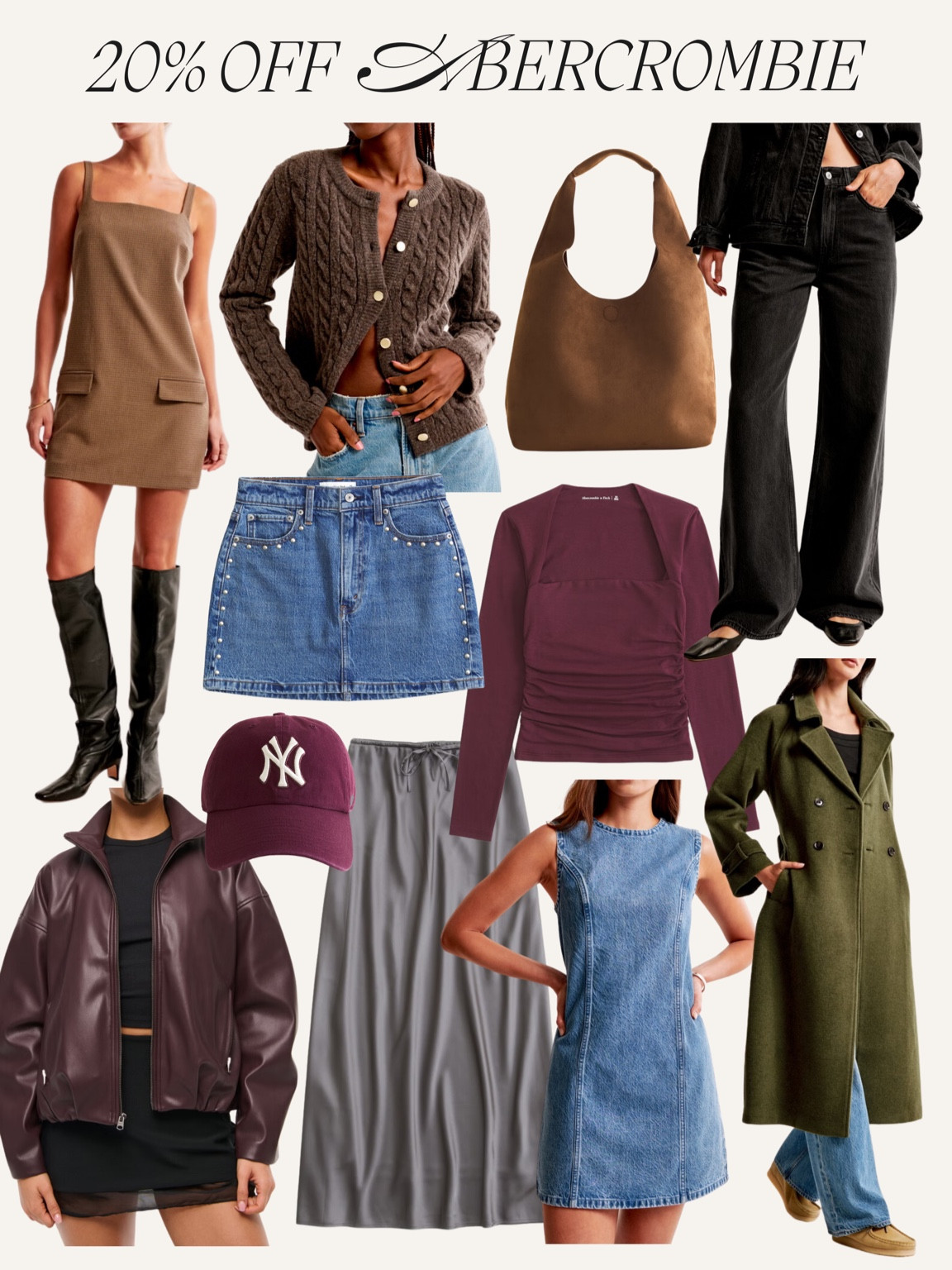 20% off w code AFLTK at checkout! Loving these tones for fall. Wide leg jeans and faux leather jackets, denim, burgundy 😍😍 

#LTKSeasonal #LTKFallSale