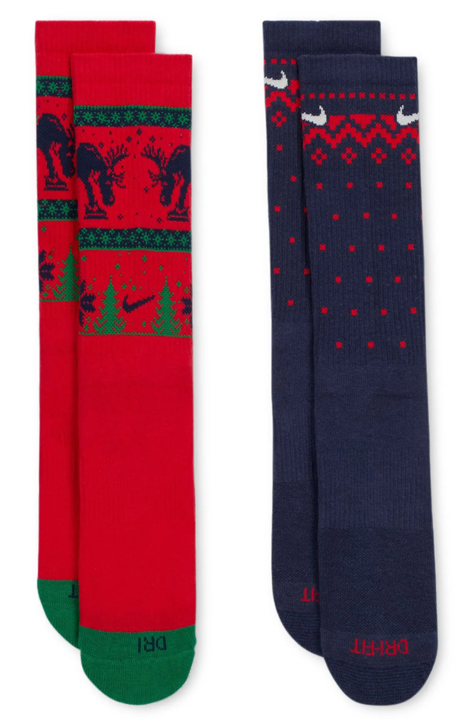 Nike Dri-Fit Assorted 2-Pack Crew Socks | Nordstrom | Nordstrom