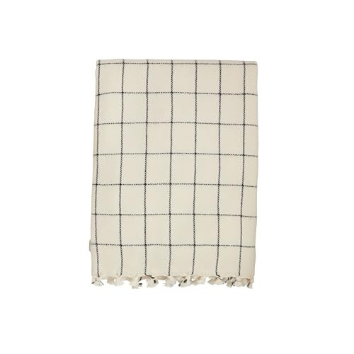 Mud Pie Stripe Check Blanket, Dark, 60" x 60" | Amazon (US)