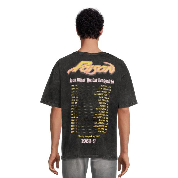 Poison Men's & Big Men's Oversize Graphic Band Tee, Sizes S-3XL | Walmart (US)