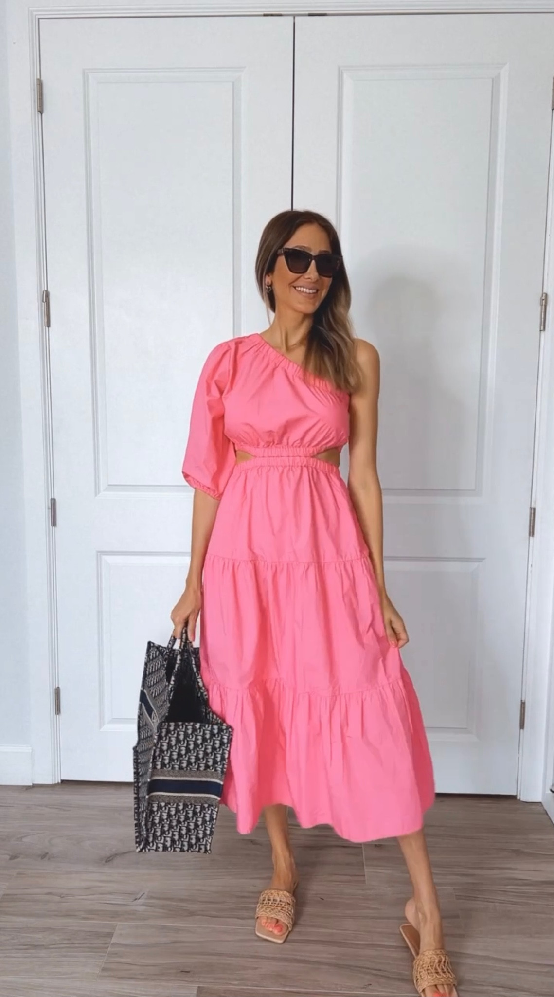 The perfect spring dress. Fits tts, I am wearing a size small. 

#LTKshoecrush #LTKitbag #LTKstyletip