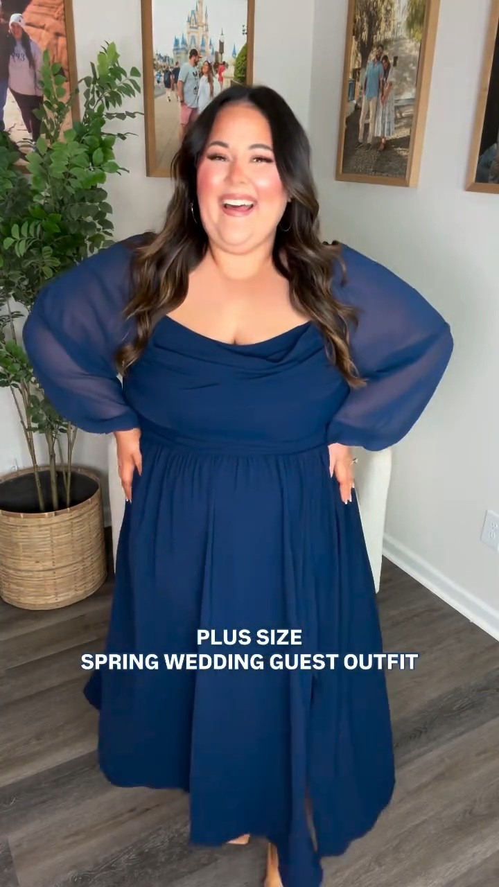 Spring wedding guest dress outfit! 😍 available in plus sizes XL-4X and I’m in the size XXL! I LOVE the fit of this dress so much, and I’ve already ordered more colors! It also comes in black if you need a formal or black tie appropriate wedding guest dress option! 🥰🙌🏻

#LTKSeasonal #LTKPlusSize #LTKWedding