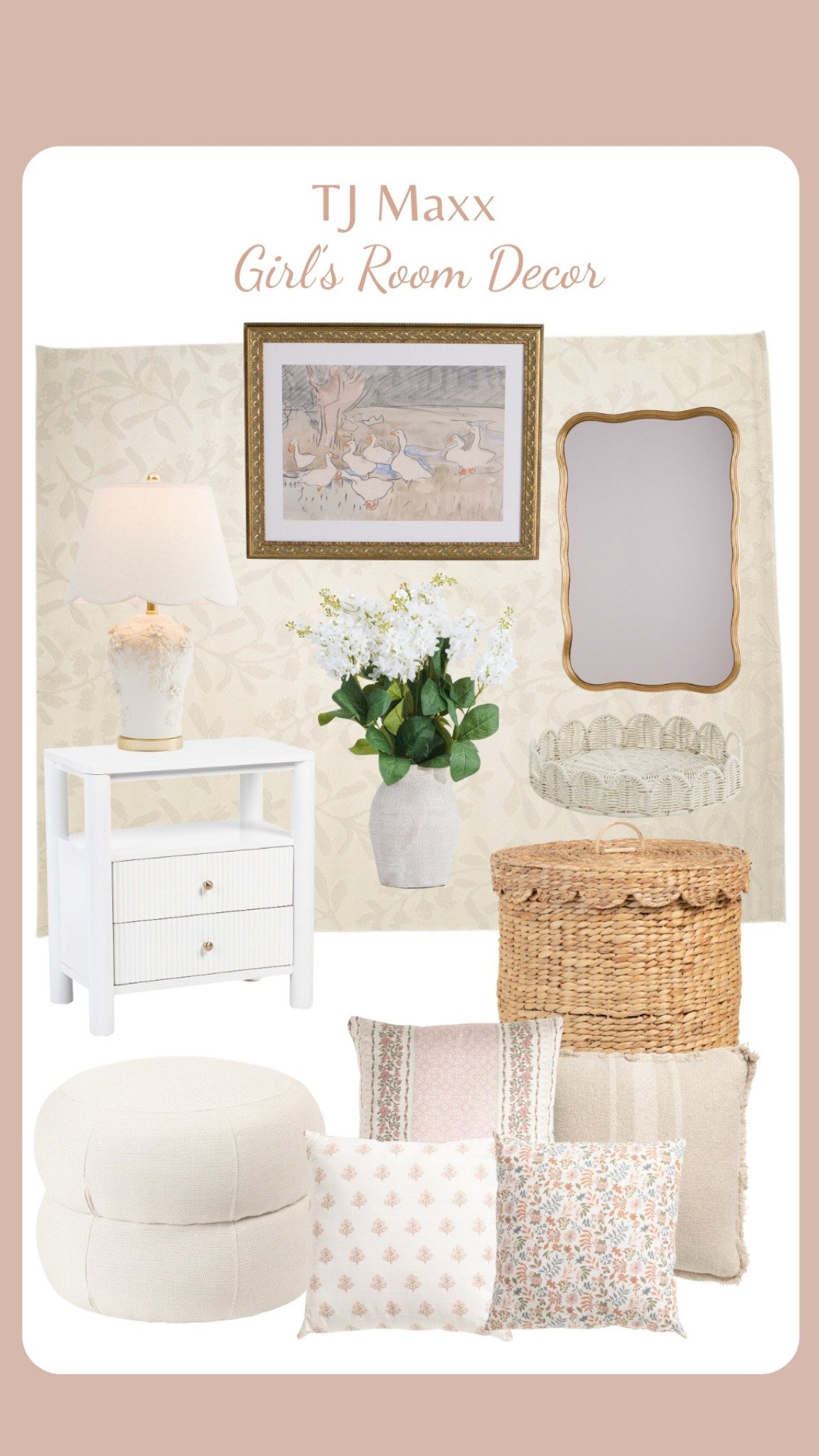 Girls room decor from TJ Maxx! 

So many adorable and affordable pieces to refresh a girls room this spring! 🤍

#LTKHome #LTKFindsUnder100 #LTKSaleAlert