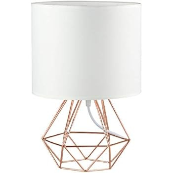 Modern Vintage Style Table Lamps - FRIDEKO Ecopower Minimalist Bedside Lamp Night Light Copper Fa... | Amazon (US)
