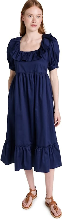 KITRI Women's Tammy Navy Cotton Dress at Amazon Women’s Clothing store | Amazon (US)