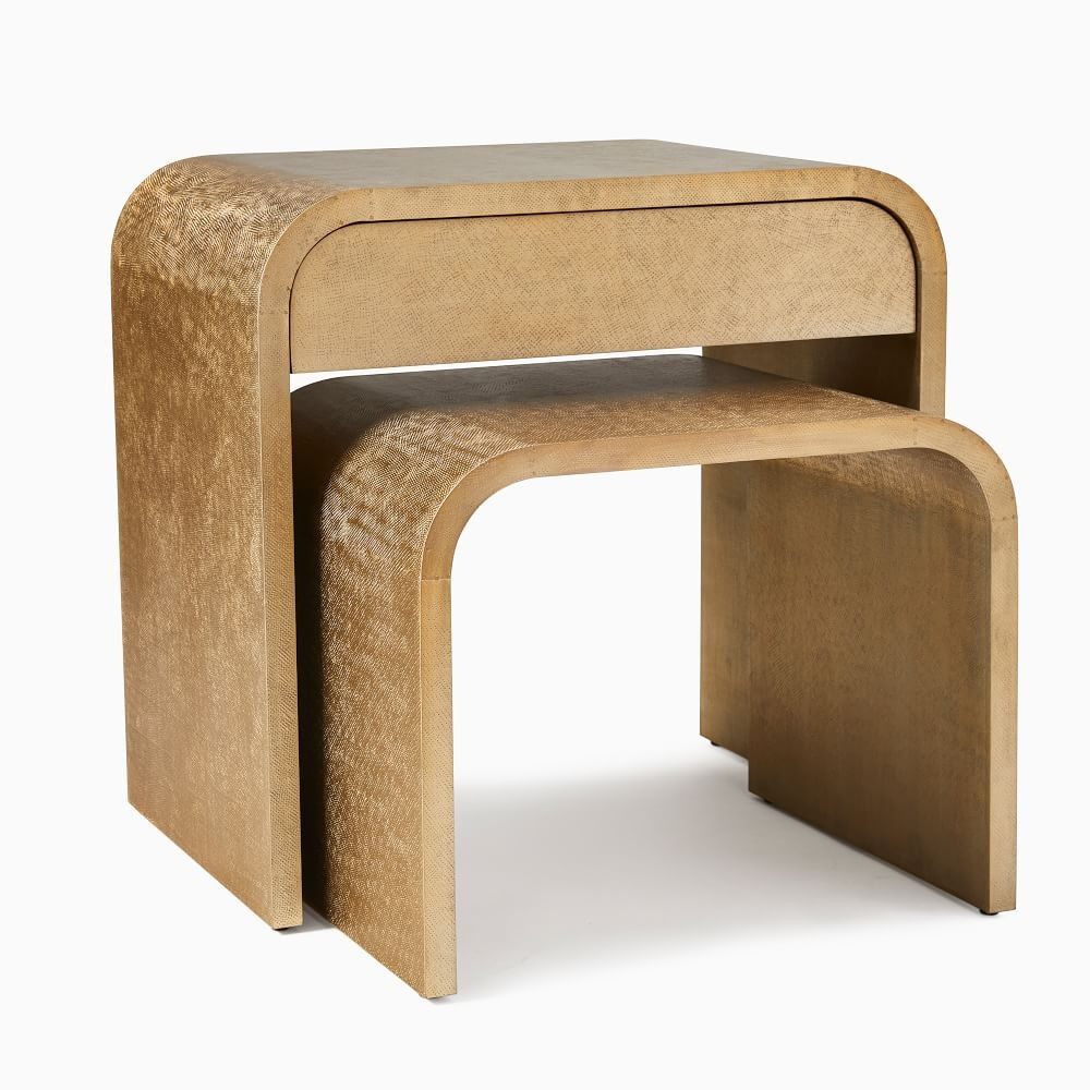 Vella Nightstand, Antique Brass | West Elm (US)