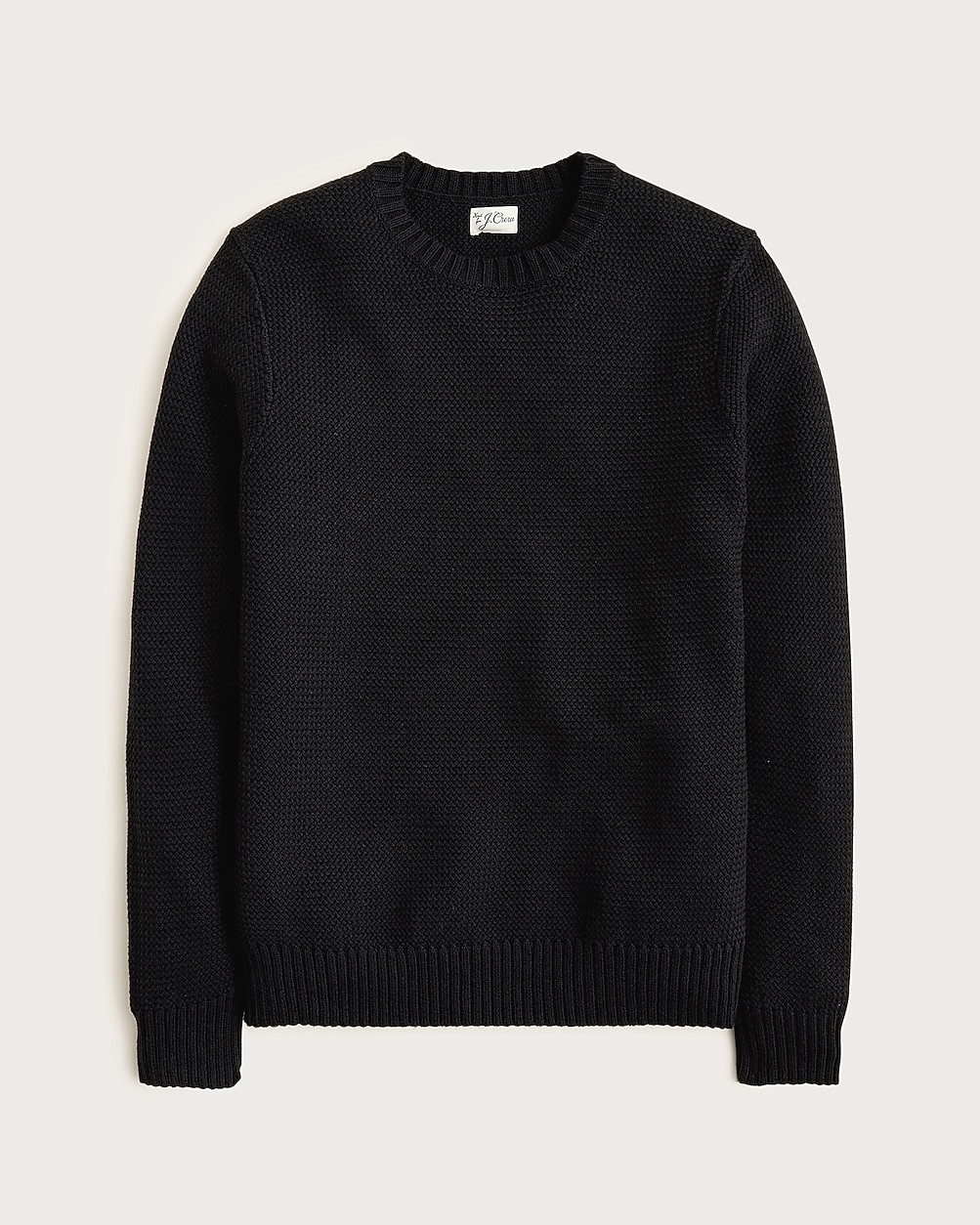 Basket-stitch cotton crewneck sweater | J. Crew US