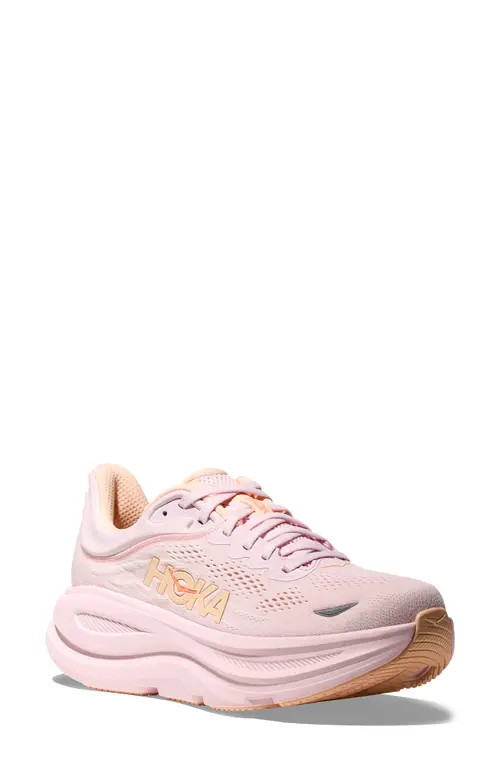 HOKA Bondi 9 Running Shoe in Lilac Cream/Tangerine Glow at Nordstrom, Size 9.5 | Nordstrom