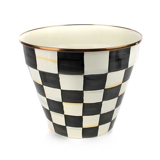 Courtly Check Enamel Garden Pot - Extra Large | MacKenzie-Childs