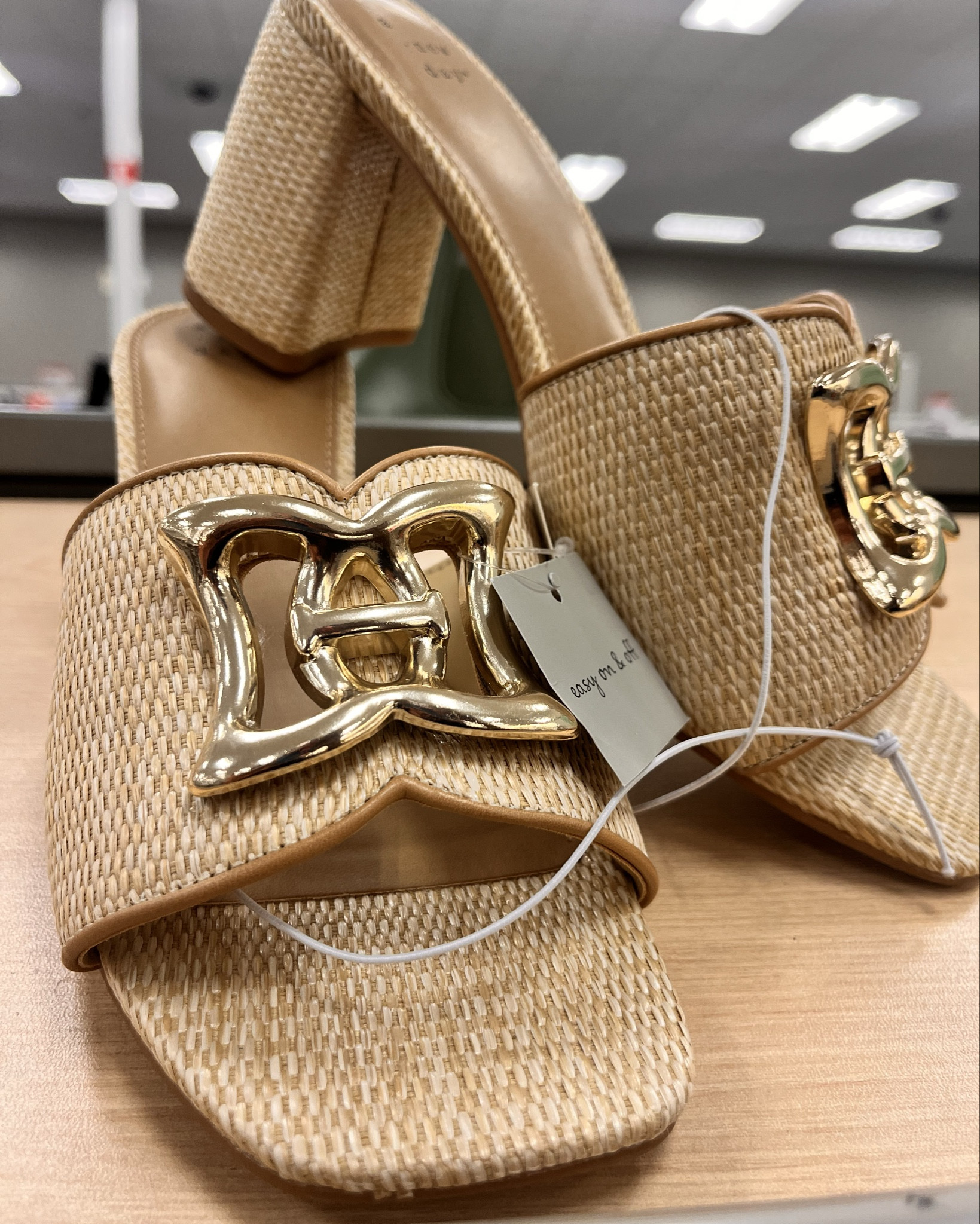 Pretty sure that I found the most beautiful healed sandals for under $30!!! These $30 (reg. $40) Target heels are giving luxe resort vibes and all-day comfort. Woven texture, gold hardware, and a block heel so comfy I could strut from brunch to date night without a single ouch. I rate these 10 stars!⭐️ cause five outta five doesn’t seem like enough stars!✨ 

Get these ones!! They are TTS!

#LTKFindsUnder50 #LTKSaleAlert #LTKShoeCrush