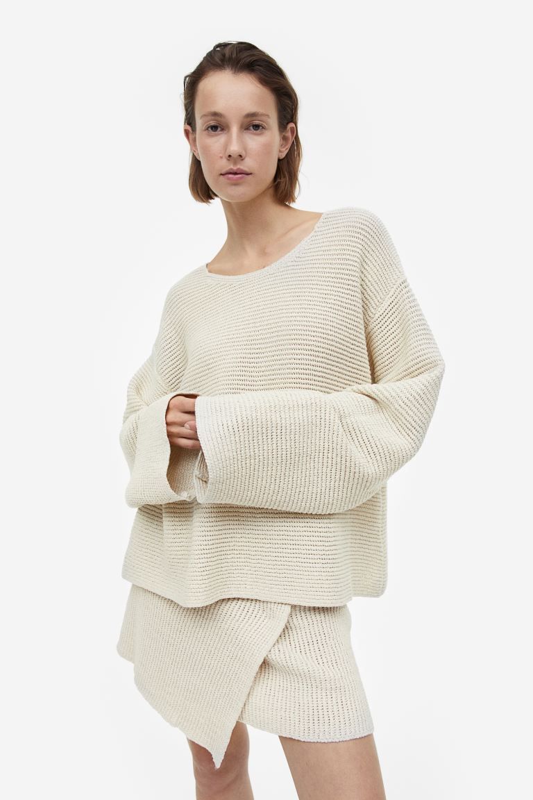Oversized silk-blend jumper | H&M (UK, MY, IN, SG, PH, TW, HK)