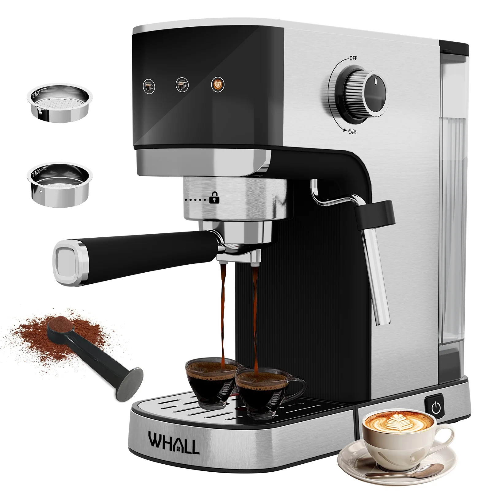 WHALL Touchscreen Espresso Machine 20 Bar，Espresso Coffee Maker with Milk Frother Steam Wand, S... | Walmart (US)