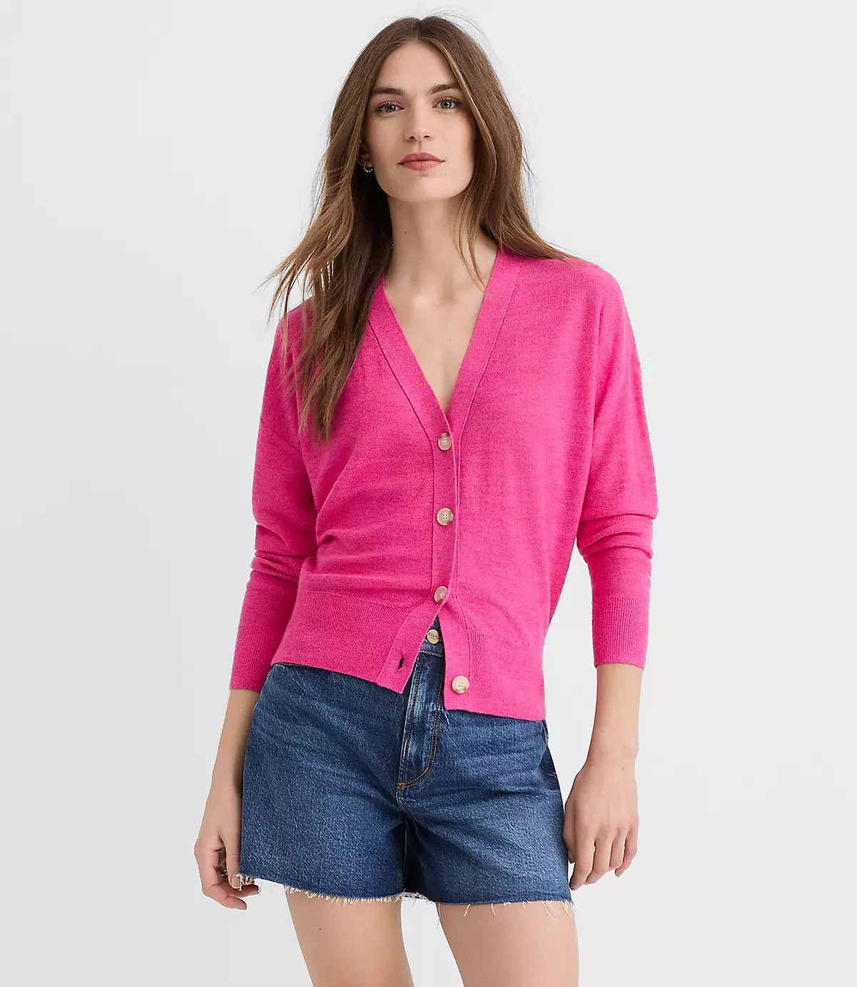 Modern V-Neck Cardigan | LOFT