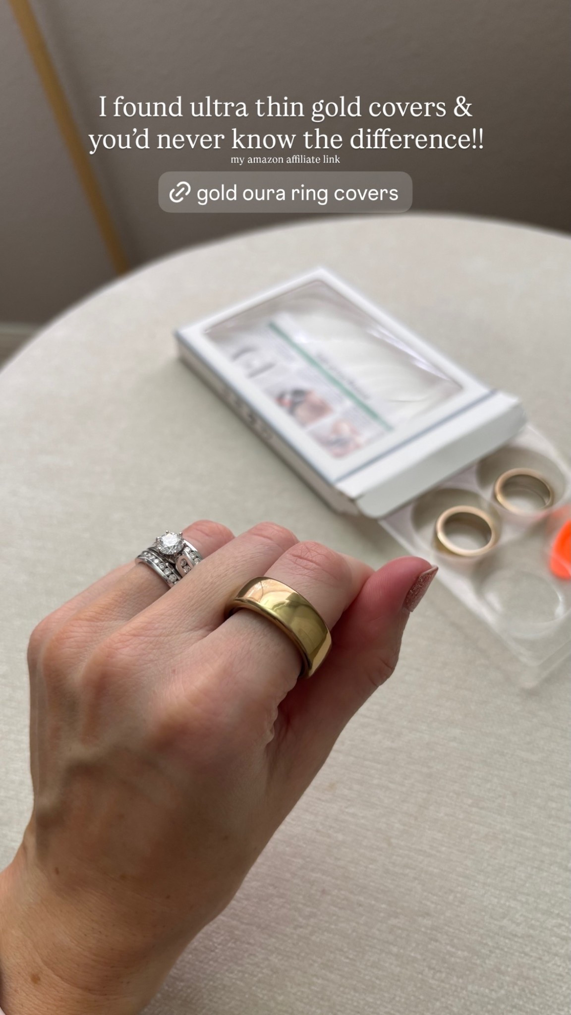 I found ultra thin gold covers & you’d never know the difference!! 

*To get the military discount you have to go through govx.com & use the discount on the oura website! 

#ouraringhack #ouraringcovers #goldouraring

#LTKdayinmylife #LTKselfcare #LTKfitnessgoals